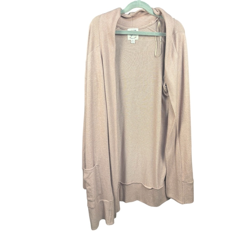 Hippie Rose‎ Women's Open-Front Cardigan Sweater Side Pocket Size XL Faded Mauve